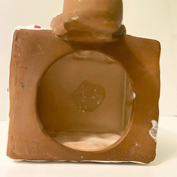 Vintage 1990  Holland Floral Planter Gingerbread Man House Candycane Taiwan - Picture 9 of 14